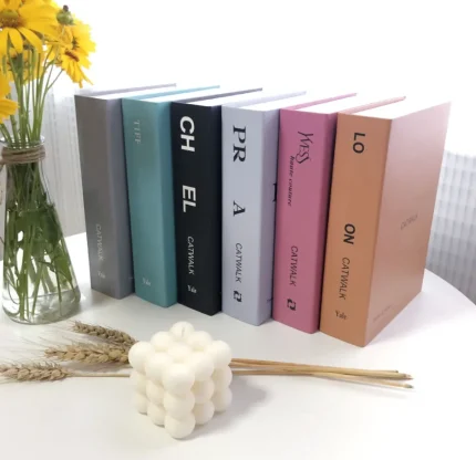 6pcs Designer fashion Classic Letter Home Decoration Book European and American Simple Folding Decoration Living Room and Study Simulation Book Model
