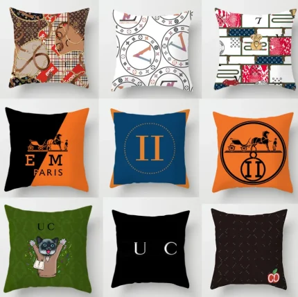 Luxury Cushion Case Home Decorative Pillow Cover Peach Velvet Single Side Pillowcase Fashion Sofa Car Cushion Cover Decor Gifts 45x45cm